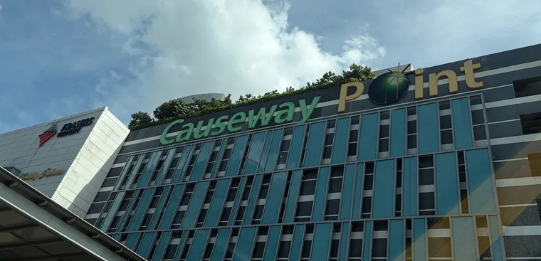 Causeway Point shopping mall facade near Wynwood Grand EC